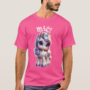 Camiseta Maci Diseño de unicornio mate para Chicas Maci
