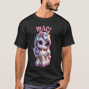 Camiseta Maci Diseño de unicornio mate para Chicas Maci