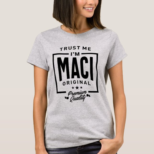 Camiseta Maci Nombre personalizado Regalo de cumpleaños (Anverso)