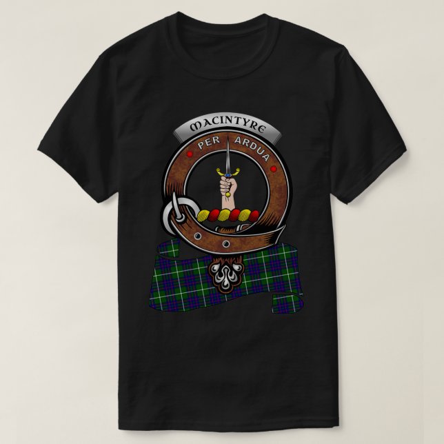 Camiseta MacIntyre Scottish Clan Badge Tartán (Diseño del anverso)