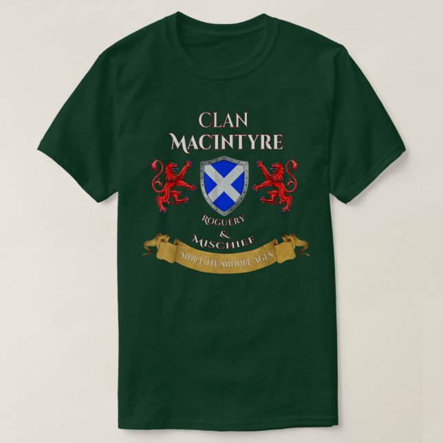 Camiseta MacIntyre Scottish Family Clan Middle Ages Mischie (Diseño del anverso)