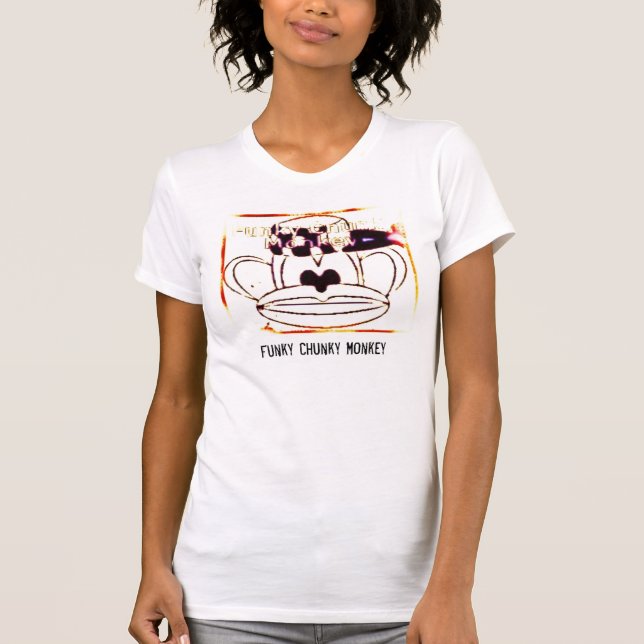 Camiseta maciza enrrollada del mono (Anverso)