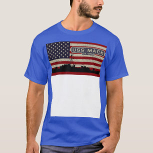 Camiseta Mack DE358 Destroyer Escort Ship Diagrama EE.UU. A