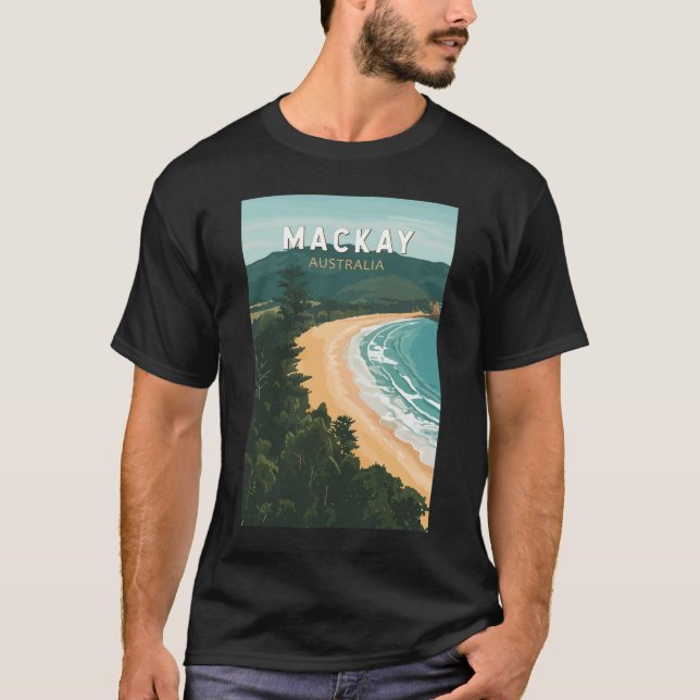 Camiseta Mackay Australia Viajes de arte (Anverso)