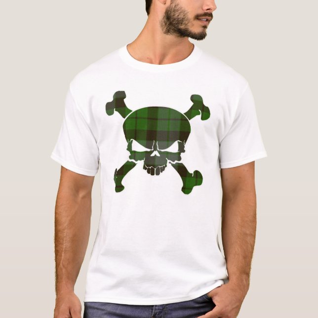Camiseta MacKay Tartan Skull No Banner (Anverso)