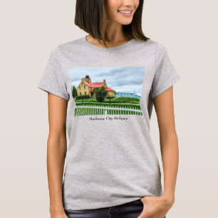 Camiseta Mackinac Light and Bridge