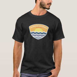 Camiseta Mackinaw City Beach Michigan MI Sunset Vacation So