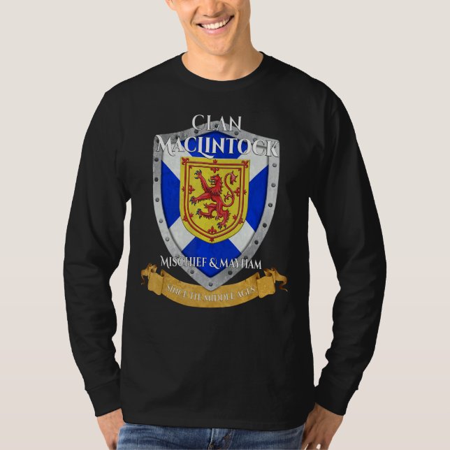 Camiseta Maclintock Familia Escocesa Clan Scotland Shield (Anverso)