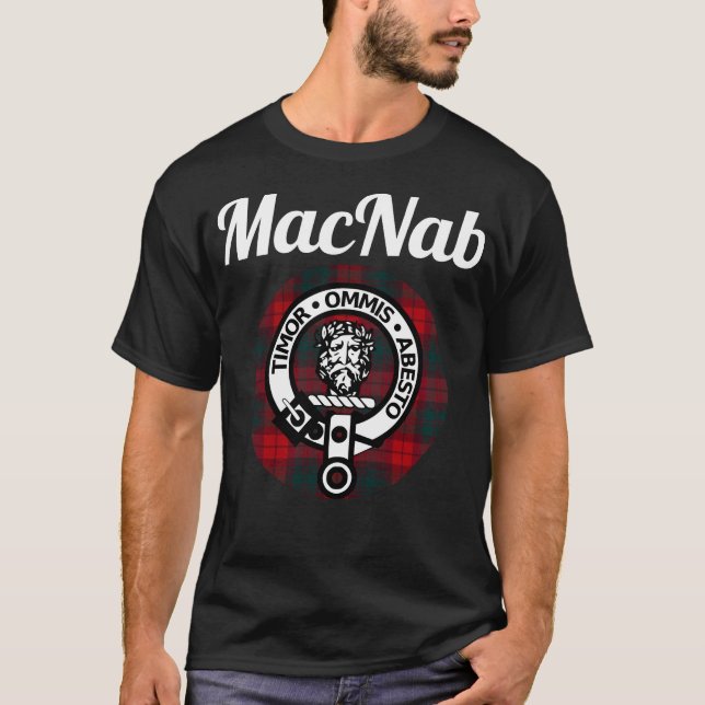 Camiseta MacNab Clan Escocia Nombre Escudo De Armas Tartán (Anverso)