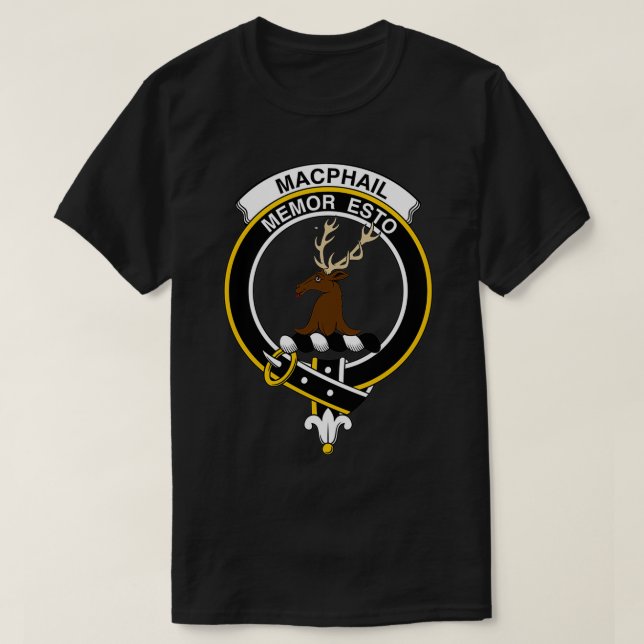 Camiseta MacPhail Escudo Tartan Clan Scottish Clan (Diseño del anverso)