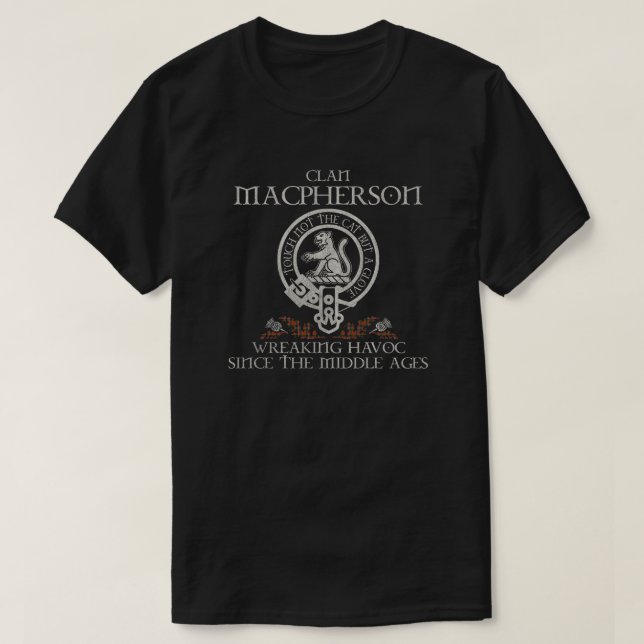 Camiseta MacPherson Clan escudo Escocia apellido tartan Thi (Diseño del anverso)