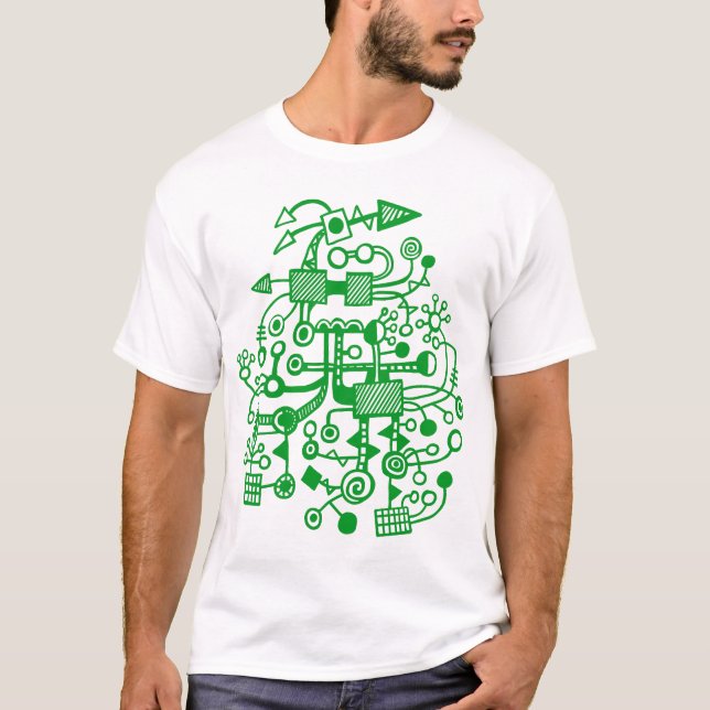 Camiseta Macrocosm - Verde de hierba (Anverso)