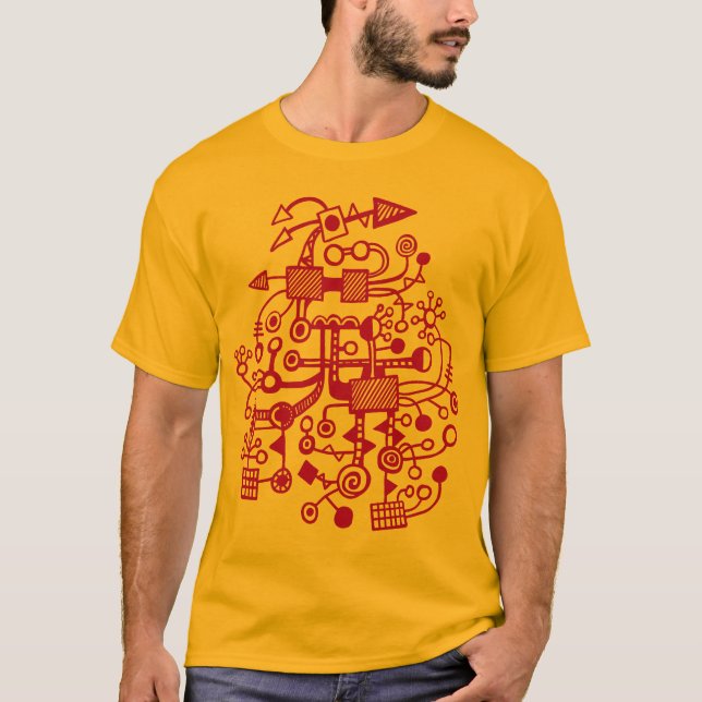 Camiseta Macrocosmo microscópico - Púrpura (Anverso)