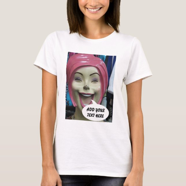 Camiseta Mad Laughing Mannequin ~ Uncanny Valley Chica (Anverso)