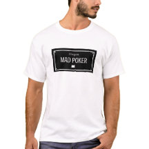 Camiseta MAD Poker Placa de Matrícula Negra