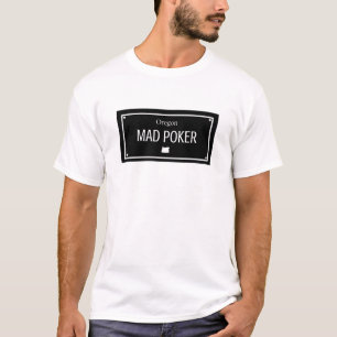 Camiseta MAD Poker Placa de Matrícula Negra