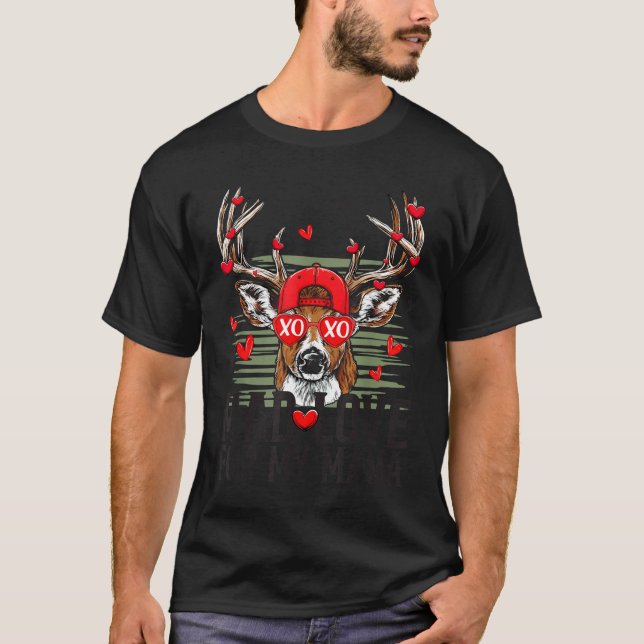 Camiseta Mad Retro Love For My Mama Deer Hunting Happy Vale (Anverso)
