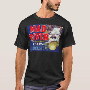 Camiseta Mad River Pears - Etiqueta Vintage de la tasa de f