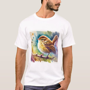 Camiseta Madagascan Swamp Warbler 041024AREF117 - Watercolo