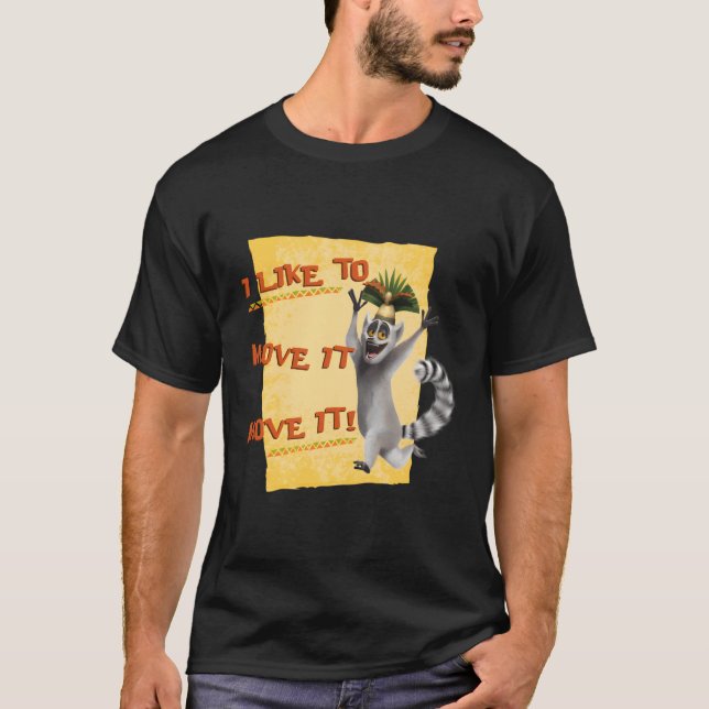Camiseta Madagascar Julien Move It Text Poster (Anverso)
