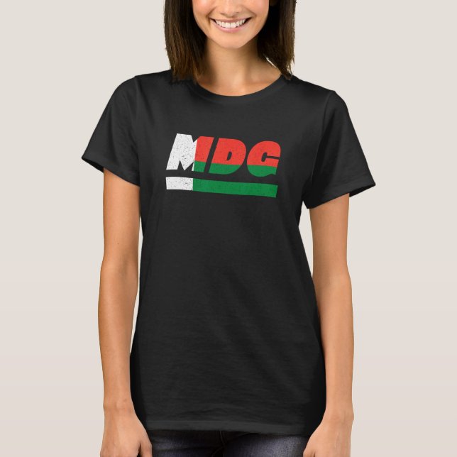 Camiseta Madagascar MDG Madagasikara Outfit with Flag (Anverso)