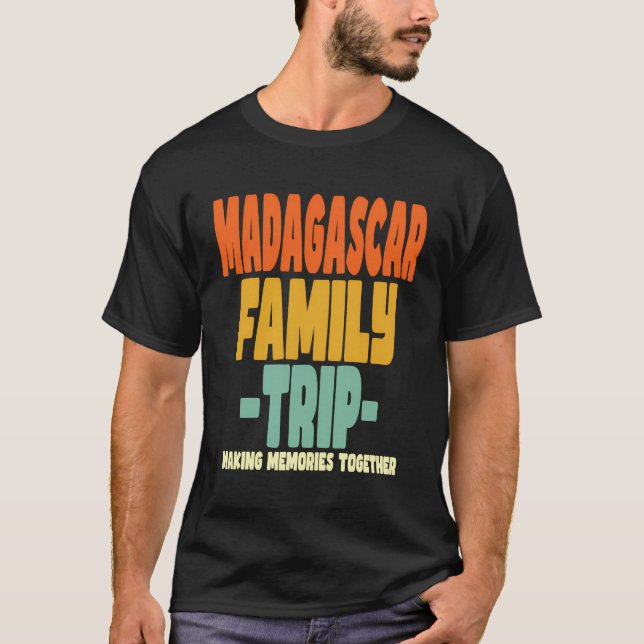 Camiseta Madagascar: Vacaciones por viaje familiar (Anverso)