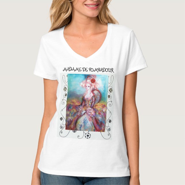 Camiseta MADAME POMPADOUR,Moda Elegante De Belleza (Anverso)