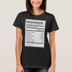 Camiseta Maddison Nutrition Information Problement Resolvin