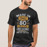 Camiseta Made In 1942 80 Years Old Gifts 80Th Birthday Gift<br><div class="desc">Made In 1942 80 Years Old Gifts 80th Birthday Gift For Men</div>