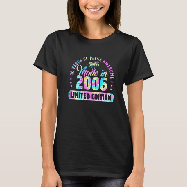 Camiseta Made In 2006  16 Birthday 16 Year Old (Anverso)