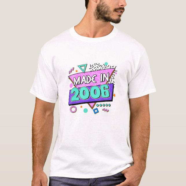 Camiseta Made In 2006 16Th Birthday 80S 90S 1990S 1980S Nos (Anverso)