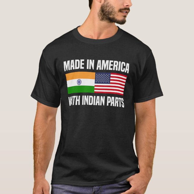 Camiseta Made in America with Indian Parts Indian American (Anverso)