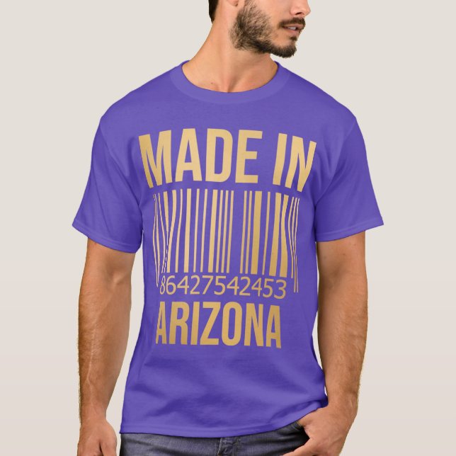 Camiseta Made in Arizona in Gold (Anverso)