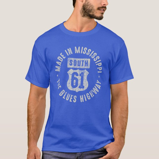 Camiseta Made In Mississippi The Blues Highway (Anverso)