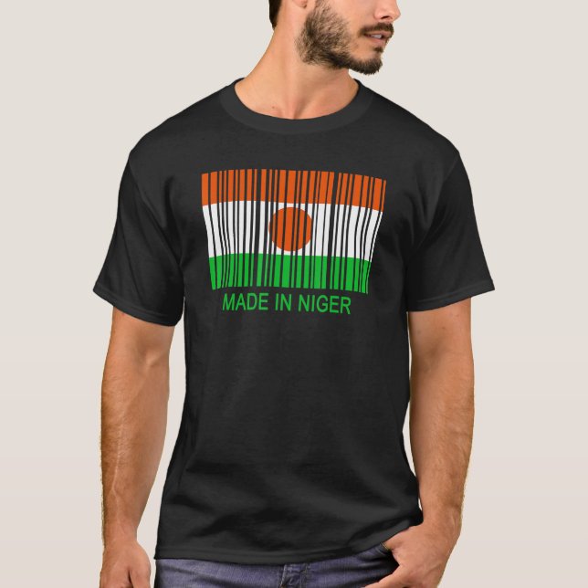 Camiseta Made in Niger Flag Barcode (Anverso)