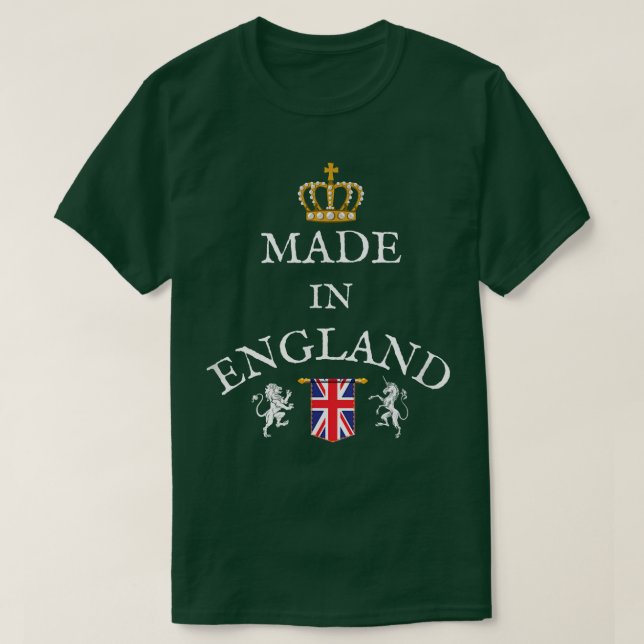 CAMISETA MADE N ENGLAND, WOMEN, MEN, ROYAL CROWN FLAG UNITE (Diseño del anverso)