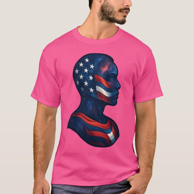 Camiseta "Made of Stars & Stripes" - Celestial norteamerica (Anverso)
