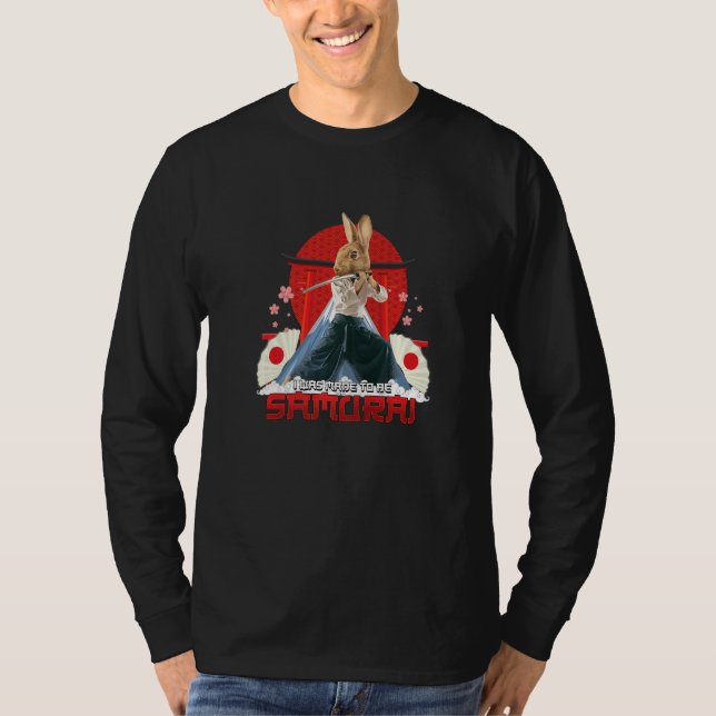 Camiseta Made To Be Samurai Japan Bunny Ninja Japanese Warr (Anverso)