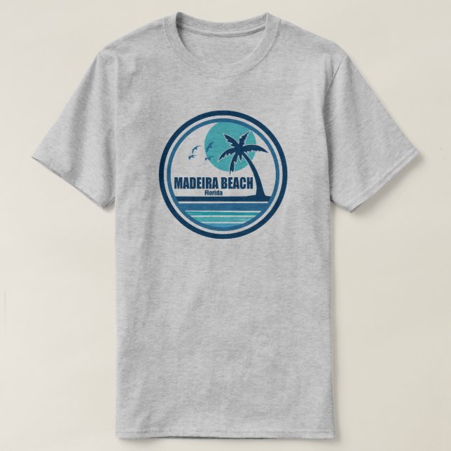 Camiseta Madeira Beach Florida Palmeras Aves (Diseño del anverso)