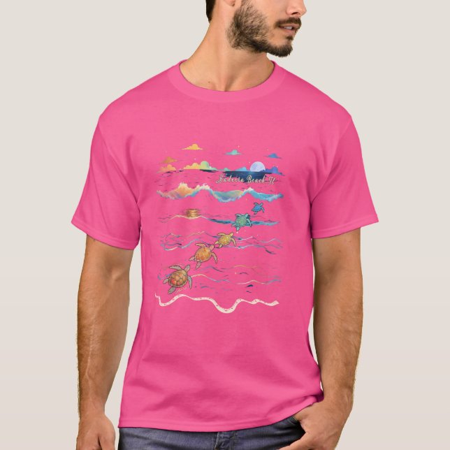 Camiseta Madeira Beach Florida Turtle Lover Beach Vacat (Anverso)