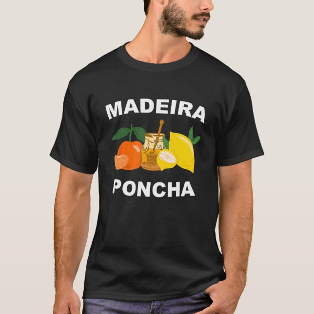 Camiseta Madeira Poncha Bebe tradicional con ingredientes (Anverso)