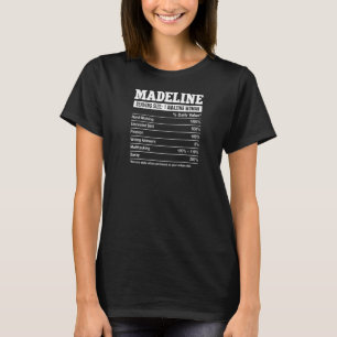 Camiseta Madeline Nutrition Facts Personalizado de nombres 