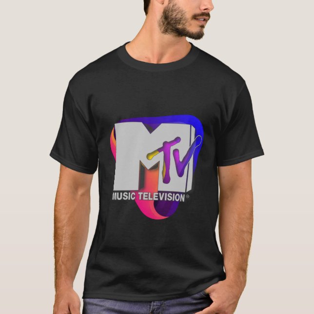 Camiseta Mademark x MTV - Efecto cromado del logotipo de MT (Anverso)