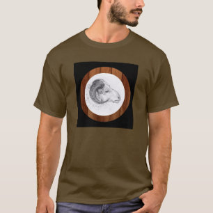 Camiseta Madera Año Ram Chino Zodiaco Hombres Tee 1