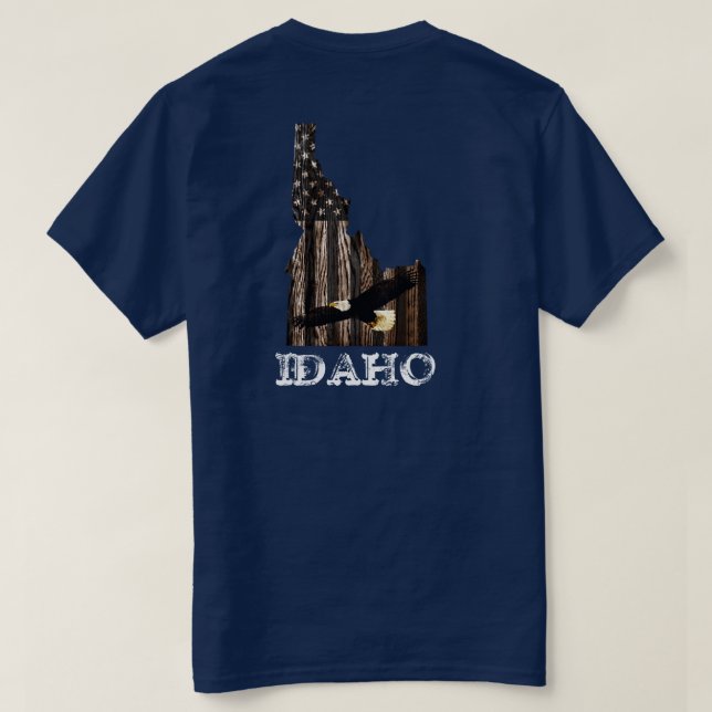 CAMISETA MADERA BALD EAGLE BURNT - IDAHO PATRIOT BLK (Reverso del diseño)