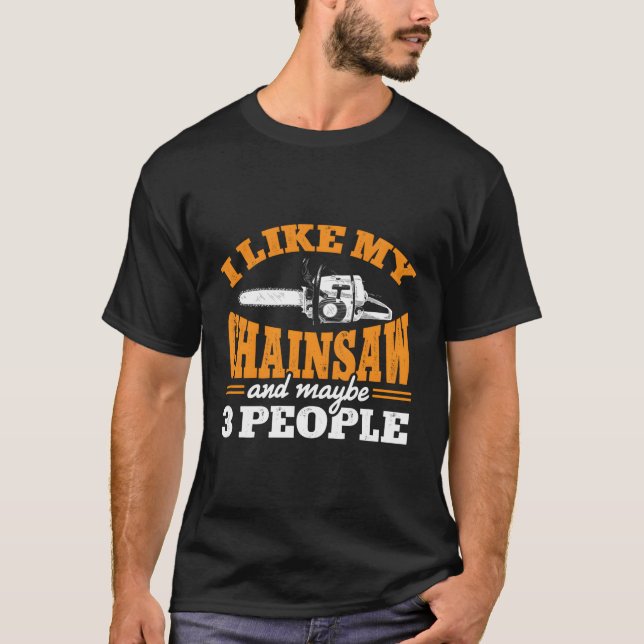 Camiseta Madera Carpintería de leñador tallado en chainsaw (Anverso)