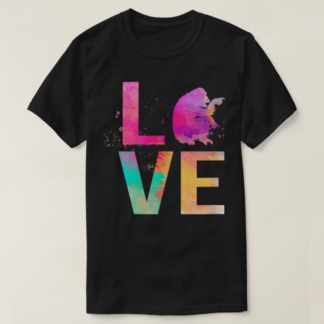 Camiseta Madera chimpancé colorida regalos de chimpancé (Diseño del anverso)