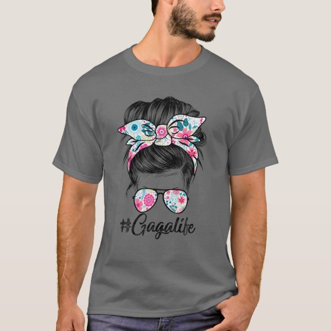 Camiseta Madera con flores de un pelo de peluche para mujer (Anverso)