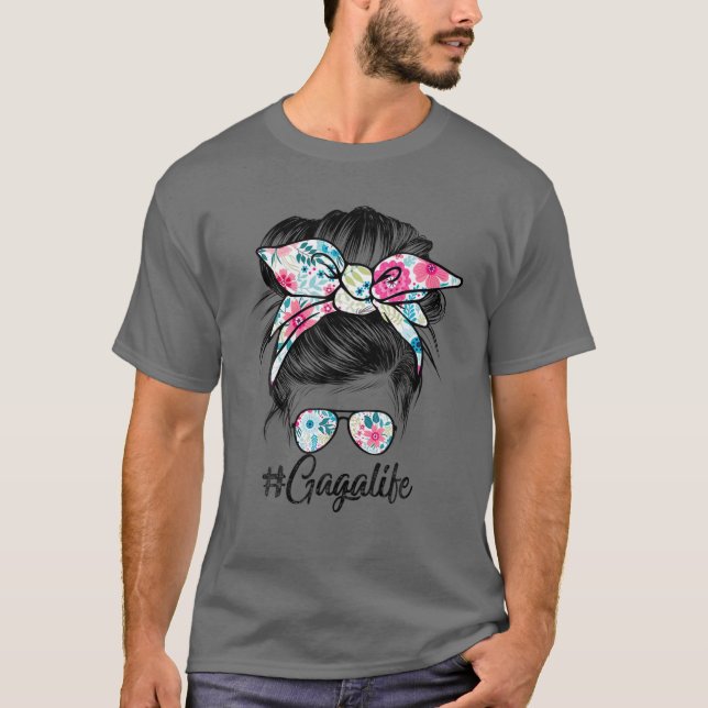 Camiseta Madera con flores de un pelo de peluche para mujer (Anverso)