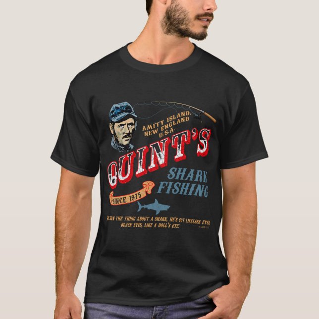 Camiseta Madera de pesca de tiburones de Quint (Universal Â (Anverso)
